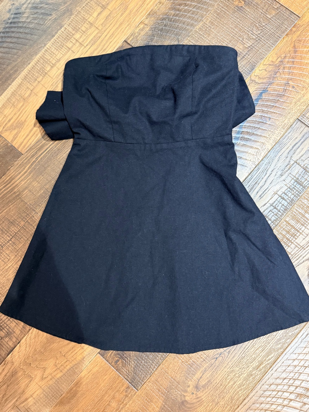 Altar'd State Black Strapless Mini Dress